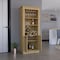 Tuhome Misuri Wardrobe Armoire with Double Door. Drawer. Metal Rods. and Open Shelves-White CLB9088 - alternate 5
